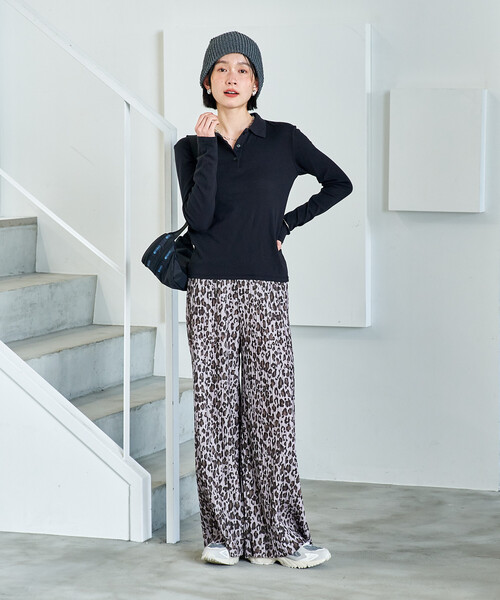 FREAK'S STORE(フリークスストア)の「コットンブレンド ポロ襟 ロンT/ポロロングスリーブ(Tシャツ/カットソー・レディース・ブラウン/レモンイエロー/ブラック・フリ-)」の20枚目の写真