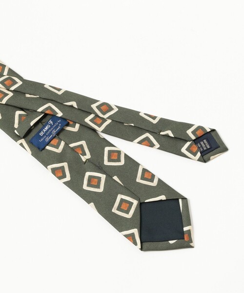 BEAMS F(ビームスエフ)の「Fermo Fossati シルク スクエア柄 プリント ネクタイ(ネクタイ・メンズ・ネイビー/オリーブ・ONE SIZE)」の3枚目の写真