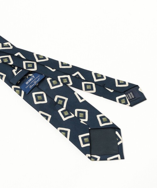 BEAMS F(ビームスエフ)の「Fermo Fossati シルク スクエア柄 プリント ネクタイ(ネクタイ・メンズ・ネイビー/オリーブ・ONE SIZE)」の6枚目の写真