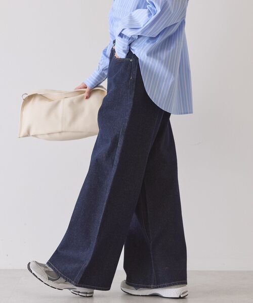 AMERICAN HOLIC(アメリカンホリック)の「ワイドデニムパンツ(デニムパンツ・レディース・ホワイト/ライトインディゴブルー/グレー/ワンウォッシュ・L/M/S)」の18枚目の写真