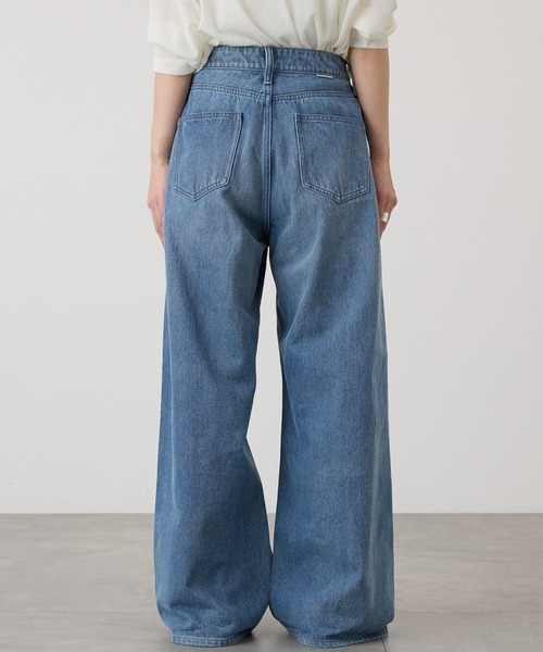 AMERICAN HOLIC(アメリカンホリック)の「ワイドデニムパンツ(デニムパンツ・レディース・ホワイト/ライトインディゴブルー/グレー/ワンウォッシュ・L/M/S)」の14枚目の写真