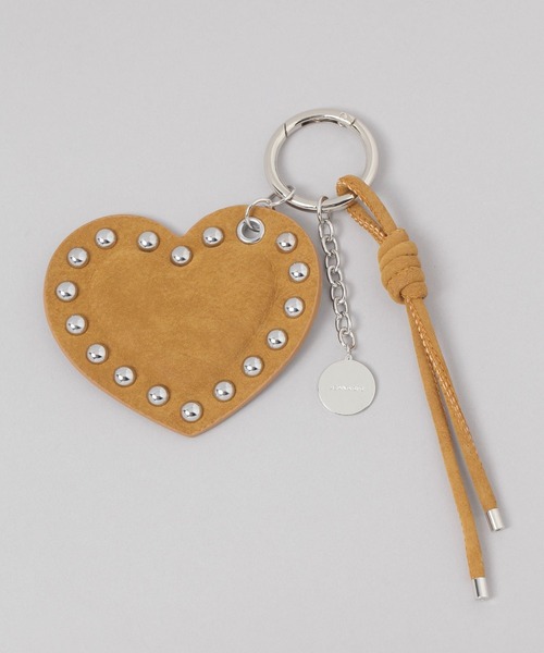 JEANASIS（ジーナシス）の「スタッズハートチャーム/638359（キーホルダー・レディース・ブラック/ブラウン/ピンク・FREE）」の2枚目の写真