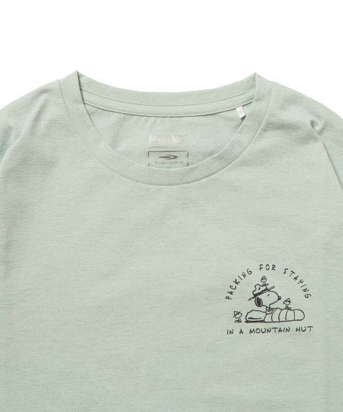 PEANUTS(ピーナッツ)の「ピーナッツ グラフィック長袖Tピーナッツパッキングリスト(Tシャツ/カットソー・レディース・オフホワイト/グリーン・M/L/XL/S)」の5枚目の写真