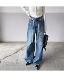 Flugge | ロープベルトSETワイドデニム(デニムパンツ)