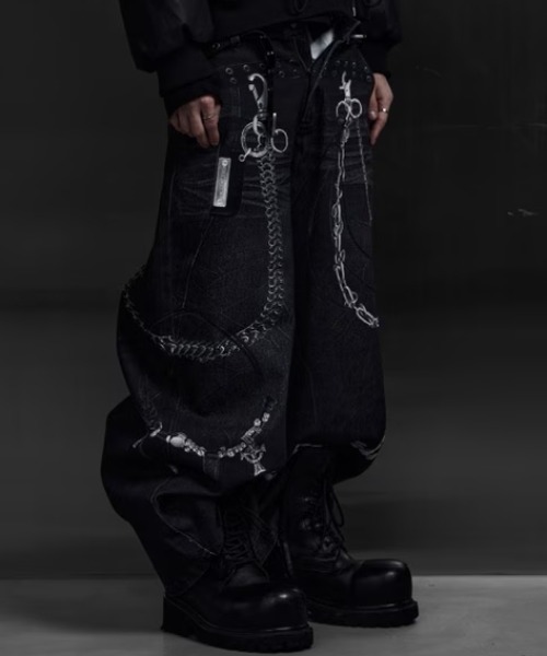 ROSEN KREUZ(ローゼンクロイツ)の「【Rosen Kreuz】3D RELIC ARCHIVE TROUSERS / 【ローゼンクロイツ】3Dプリントバギーパンツ(デニムパンツ・メンズ・ブラック/ブルー・03/02)」の16枚目の写真