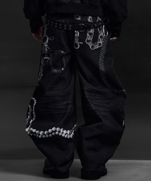 ROSEN KREUZ(ローゼンクロイツ)の「【Rosen Kreuz】3D RELIC ARCHIVE TROUSERS / 【ローゼンクロイツ】3Dプリントバギーパンツ(デニムパンツ・メンズ・ブラック/ブルー・03/02)」の18枚目の写真