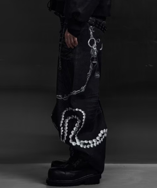 ROSEN KREUZ(ローゼンクロイツ)の「【Rosen Kreuz】3D RELIC ARCHIVE TROUSERS / 【ローゼンクロイツ】3Dプリントバギーパンツ(デニムパンツ・メンズ・ブラック/ブルー・03/02)」の19枚目の写真