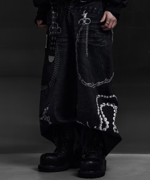 ROSEN KREUZ(ローゼンクロイツ)の「【Rosen Kreuz】3D RELIC ARCHIVE TROUSERS / 【ローゼンクロイツ】3Dプリントバギーパンツ(デニムパンツ・メンズ・ブラック/ブルー・03/02)」の20枚目の写真