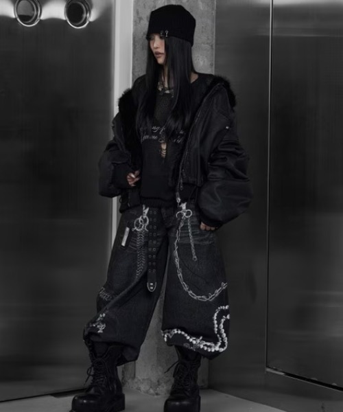 ROSEN KREUZ(ローゼンクロイツ)の「【Rosen Kreuz】3D RELIC ARCHIVE TROUSERS / 【ローゼンクロイツ】3Dプリントバギーパンツ(デニムパンツ・メンズ・ブラック/ブルー・03/02)」の7枚目の写真