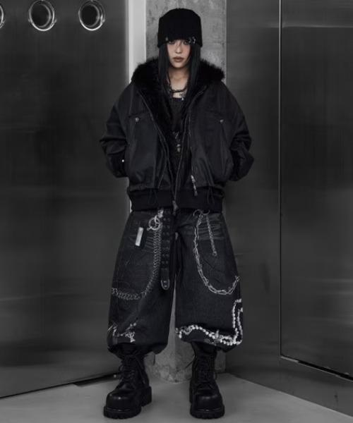 ROSEN KREUZ(ローゼンクロイツ)の「【Rosen Kreuz】3D RELIC ARCHIVE TROUSERS / 【ローゼンクロイツ】3Dプリントバギーパンツ(デニムパンツ・メンズ・ブラック/ブルー・03/02)」の9枚目の写真