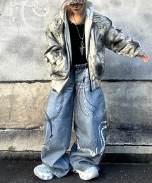 ROSEN KREUZ（ローゼンクロイツ）の「【Rosen Kreuz】3D RELIC ARCHIVE TROUSERS / 【ローゼンクロイツ】3Dプリントバギーパンツ（デニムパンツ）」