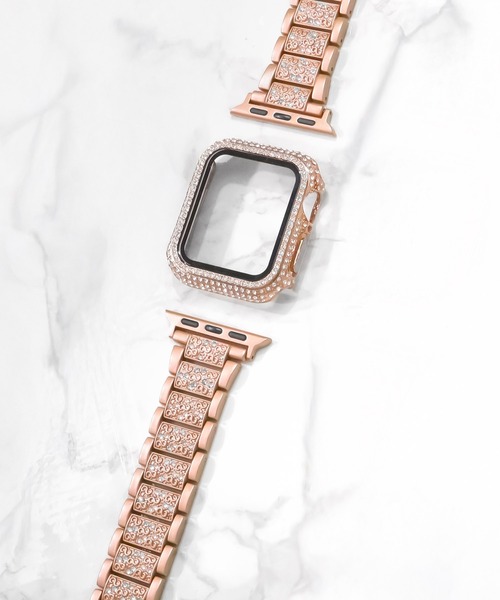 Urban Coral(アーバンコーラル)の「Apple Watch Band / アップルウォッチ ジルコニアバンド / Urban Coral(デジタル腕時計・レディース・シルバー/ブロンズ/ゴールド系その他/シャンパン・40mm)」の4枚目の写真