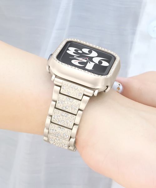 Urban Coral(アーバンコーラル)の「Apple Watch Band / アップルウォッチ ジルコニアバンド / Urban Coral(デジタル腕時計・レディース・シルバー/ブロンズ/ゴールド系その他/シャンパン・40mm)」の3枚目の写真