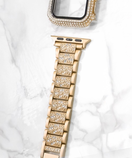 Urban Coral(アーバンコーラル)の「Apple Watch Band / アップルウォッチ ジルコニアバンド / Urban Coral(デジタル腕時計・レディース・シルバー/ブロンズ/ゴールド系その他/シャンパン・40mm)」の1枚目の写真