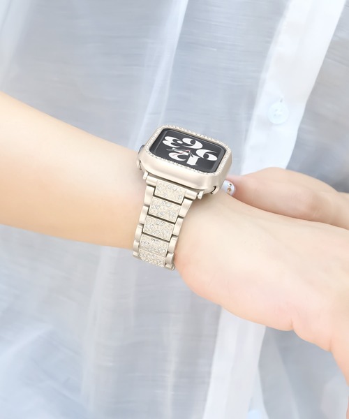 Urban Coral(アーバンコーラル)の「Apple Watch Band / アップルウォッチ ジルコニアバンド / Urban Coral(デジタル腕時計・レディース・シルバー/ブロンズ/ゴールド系その他/シャンパン・40mm)」の5枚目の写真