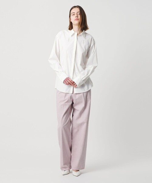 AEWEN MATOPH（イウエン マトフ）の「＜AEWEN MATOPH＞ビーズフリンジシャツ（シャツ/ブラウス・レディース・ライトブルー/ホワイト・FREE）」の4枚目の写真