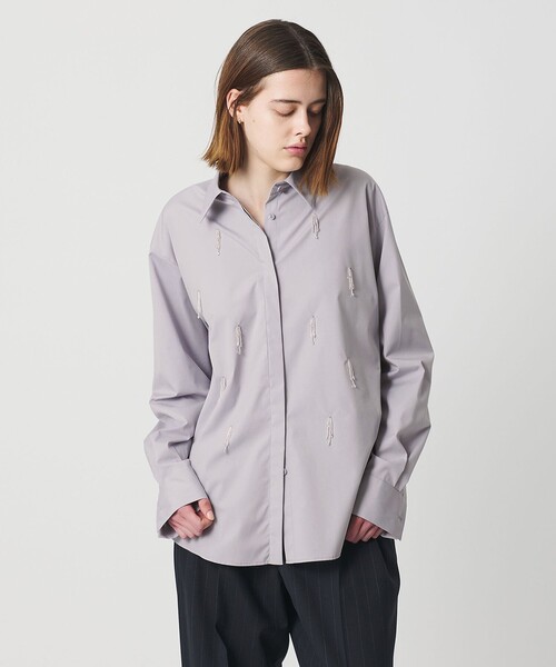 AEWEN MATOPH（イウエン マトフ）の「＜AEWEN MATOPH＞ビーズフリンジシャツ（シャツ/ブラウス・レディース・ライトブルー/ホワイト・FREE）」の6枚目の写真