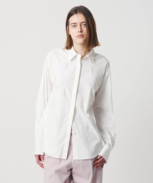 AEWEN MATOPH（イウエン マトフ）の「＜AEWEN MATOPH＞ビーズフリンジシャツ（シャツ/ブラウス・レディース・ライトブルー/ホワイト・FREE）」の9枚目の写真