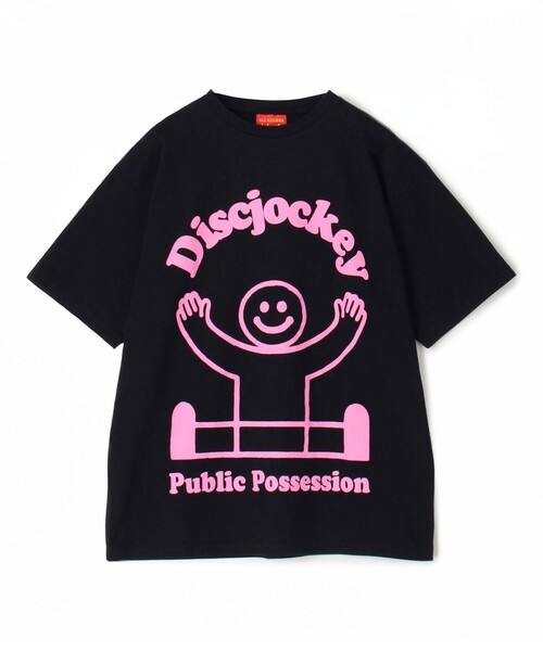 Public Possession(パブリックポゼッション)の「PUBLIC POSSESSION DEEJAY T-SHIRT(Tシャツ/カットソー・メンズ・ブラック・M/L)」の1枚目の写真