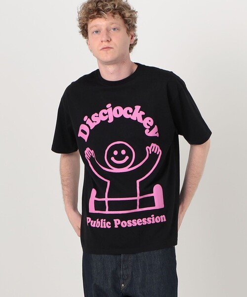 Public Possession(パブリックポゼッション)の「PUBLIC POSSESSION DEEJAY T-SHIRT(Tシャツ/カットソー・メンズ・ブラック・M/L)」の2枚目の写真