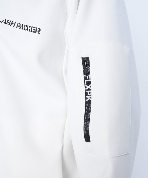 FLASH PACKER(フラッシュパッカー)の「FLASH PACKER フラッシュパッカー/ セットアップ対応 エアテンション ジップパーカー // XP-AIR PARKA(パーカー・メンズ・ホワイト/ブラック/グレー・MEDIUM/LARGE/X-LARGE)」の6枚目の写真
