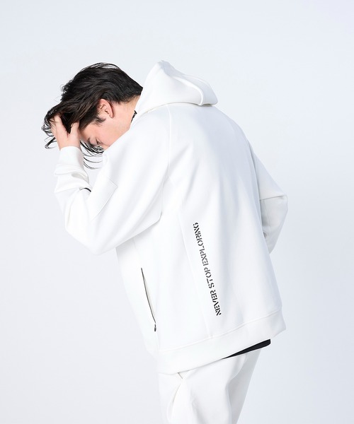 FLASH PACKER(フラッシュパッカー)の「FLASH PACKER フラッシュパッカー/ セットアップ対応 エアテンション ジップパーカー // XP-AIR PARKA(パーカー・メンズ・ホワイト/ブラック/グレー・MEDIUM/LARGE/X-LARGE)」の12枚目の写真