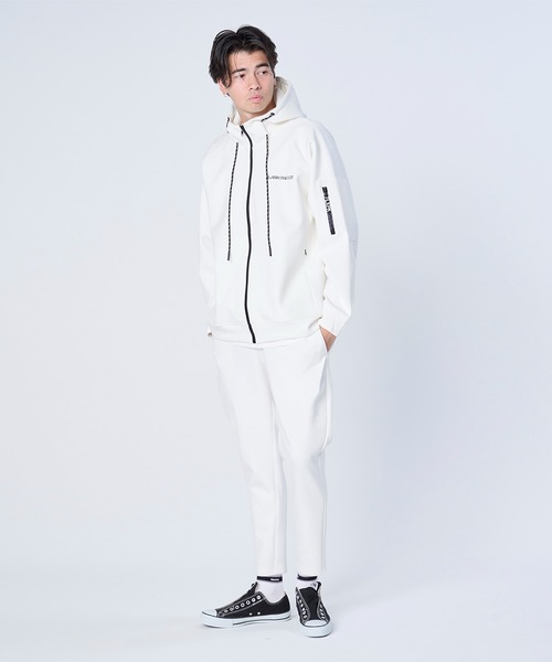 FLASH PACKER(フラッシュパッカー)の「FLASH PACKER フラッシュパッカー/ セットアップ対応 エアテンション ジップパーカー // XP-AIR PARKA(パーカー・メンズ・ホワイト/ブラック/グレー・MEDIUM/LARGE/X-LARGE)」の8枚目の写真