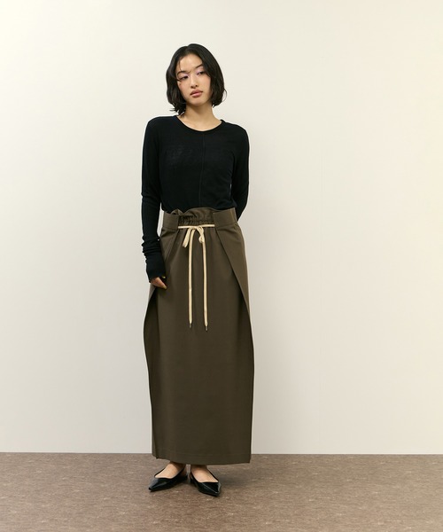 ADAM ET ROPE'(アダムエロペ)の「リブコンビロンT(Tシャツ/カットソー・レディース・ホワイト/レッド/ブラック・FREE)」の7枚目の写真