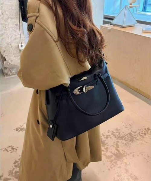 チャーム付 BIGトートバッグ2WAYショルダー付き（ショルダーバッグ