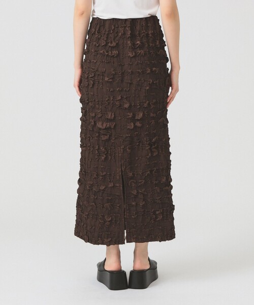 Ray BEAMS（レイビームス）の「ストレッチ ジャカード タイト スカート（スカート・レディース・ブラック/ダークブラウン・ONE SIZE）」の9枚目の写真