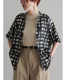 FIL DE FER | 【予約】ウィンドウプリント　スタンドネックブラウス(シャツ/ブラウス)