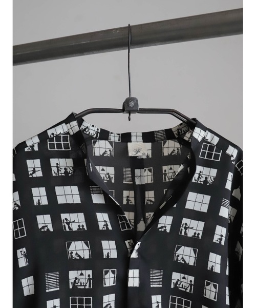 FIL DE FER（フィルデフェール）の「【予約】ウィンドウプリント　スタンドネックブラウス（シャツ/ブラウス・レディース・ブラック・FREE）」の12枚目の写真