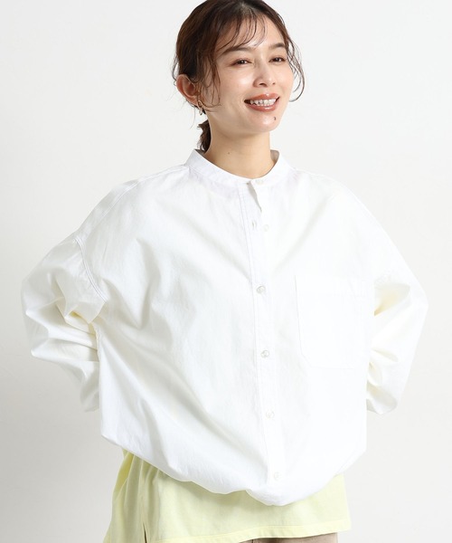 studio CLIP（スタディオクリップ）の「ライトオックスドロストシャツ（シャツ/ブラウス・レディース・ベージュ/ホワイト/サックスブルー・FREE）」の4枚目の写真