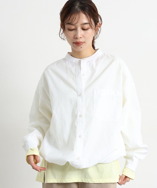 studio CLIP（スタディオクリップ）の「ライトオックスドロストシャツ（シャツ/ブラウス・レディース・ベージュ/ホワイト/サックスブルー・FREE）」の5枚目の写真