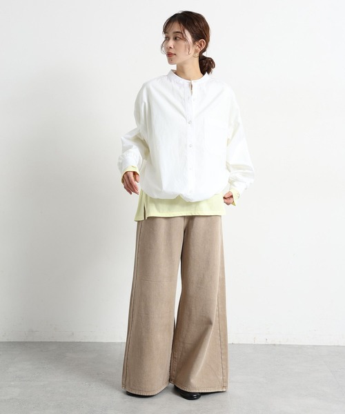 studio CLIP（スタディオクリップ）の「ライトオックスドロストシャツ（シャツ/ブラウス・レディース・ベージュ/ホワイト/サックスブルー・FREE）」の7枚目の写真