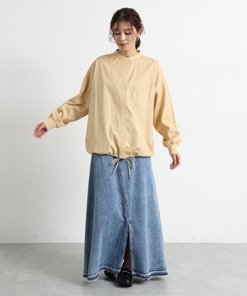 studio CLIP（スタディオクリップ）の「ライトオックスドロストシャツ（シャツ/ブラウス・レディース・ベージュ/ホワイト/サックスブルー・FREE）」の10枚目の写真