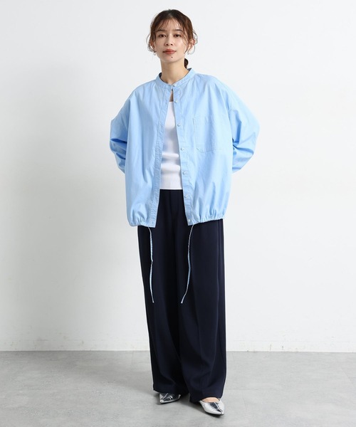 studio CLIP（スタディオクリップ）の「ライトオックスドロストシャツ（シャツ/ブラウス・レディース・ベージュ/ホワイト/サックスブルー・FREE）」の14枚目の写真