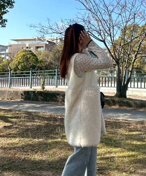 DONOBAN(ドノバン)の「ドッキングファージレ(ベスト・レディース・ホワイト/ブラック・ONE SIZE)」の6枚目の写真