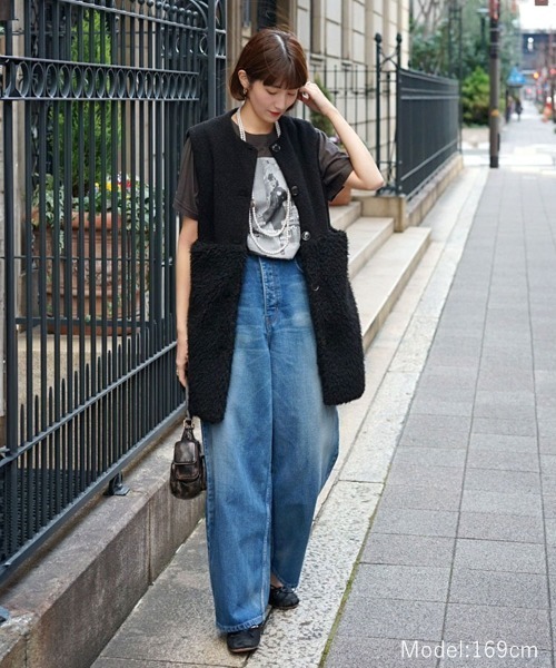 DONOBAN(ドノバン)の「ドッキングファージレ(ベスト・レディース・ホワイト/ブラック・ONE SIZE)」の15枚目の写真