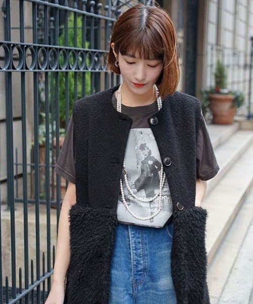 DONOBAN(ドノバン)の「ドッキングファージレ(ベスト・レディース・ホワイト/ブラック・ONE SIZE)」の16枚目の写真