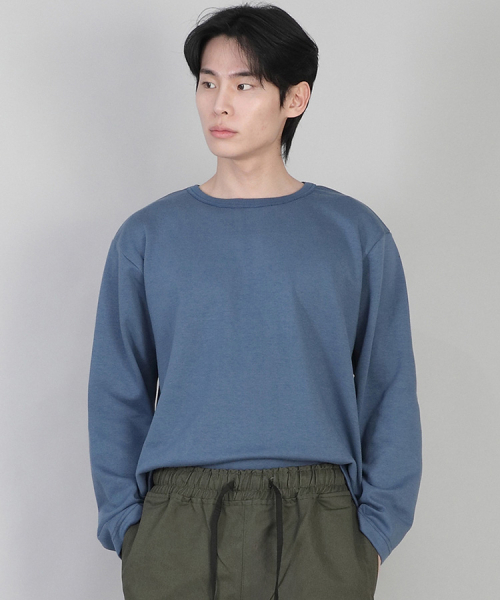 SAINTCREW（セントクルー）の「無地Rネック長袖TシャツRRL-875エジプシャンブルー（Tシャツ/カットソー・メンズ・その他・MEDIUM/LARGE/XXX-LARGE/XX-LARGE/XXXX-LARGE/X-LARGE/SMALL）」の2枚目の写真
