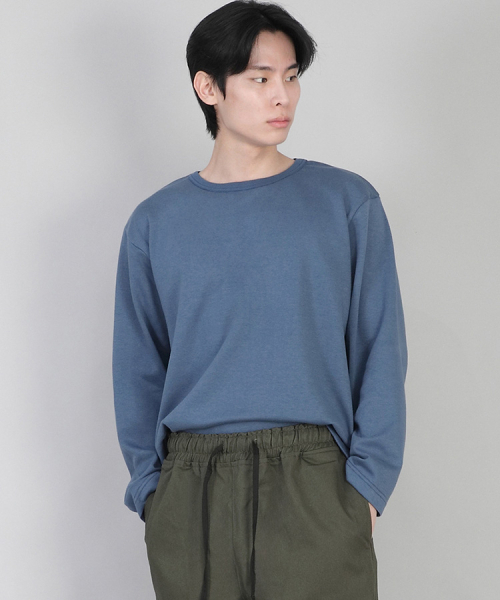 SAINTCREW（セントクルー）の「無地Rネック長袖TシャツRRL-875エジプシャンブルー（Tシャツ/カットソー・メンズ・その他・MEDIUM/LARGE/XXX-LARGE/XX-LARGE/XXXX-LARGE/X-LARGE/SMALL）」の3枚目の写真