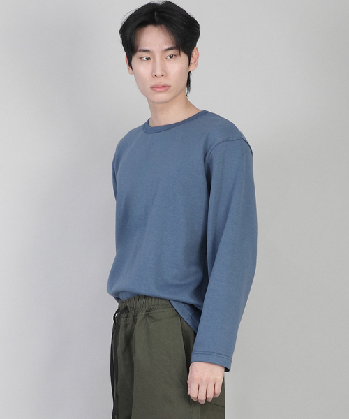 SAINTCREW（セントクルー）の「無地Rネック長袖TシャツRRL-875エジプシャンブルー（Tシャツ/カットソー・メンズ・その他・MEDIUM/LARGE/XXX-LARGE/XX-LARGE/XXXX-LARGE/X-LARGE/SMALL）」の4枚目の写真