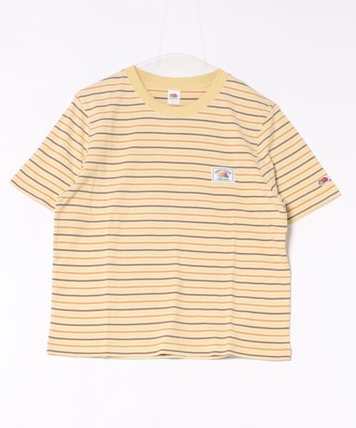 FRUIT OF THE LOOM(フルーツオブザルーム)の「【FRUIT OFTHE LOOM×UNDOVE】別注 綿100%カジュアルボーダーTシャツ (フルーツオブザルーム/FTL/フルーツ柄/フルーツロゴ/ランダムボーダー/ピスネームロゴ/ストレッチ/)(Tシャツ/カットソー・レディース・イエロー系その他/アイボリー系・MEDIUM/LARGE/X-LARGE)」の16枚目の写真