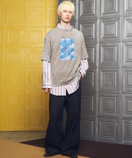 MAISON SPECIAL（メゾンスペシャル）の「《UNISEX》【Italian Dead Stock Fabric】Prime-Over Maxi Regular Collar Long Sleeve Shirts Coat/【イタリアンデッドストックファブリック】プライムオーバーマキシレギュラーカラーロングスリーブシャツコート【MAISON SPECIAL/メゾンスペシャル】（シャツ/ブラウス・メンズ・ホワイト/ライトブルー/ブルー/パープル・1/0/2）」の6枚目の写真