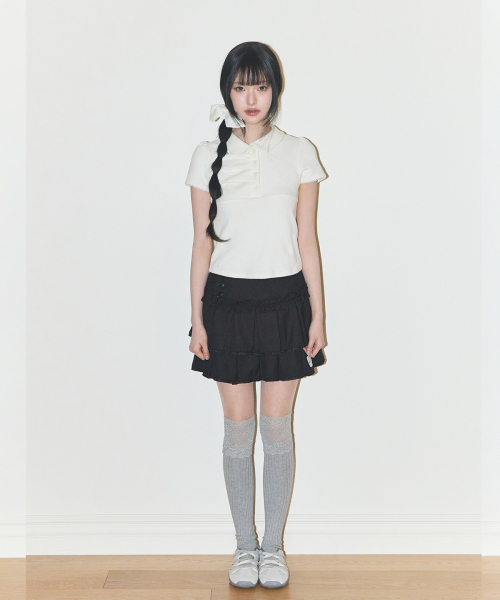 ILLIGO(イリゴ)の「ドットピンタックカラーTアイボリー(Tシャツ/カットソー・レディース・その他・OS)」の9枚目の写真