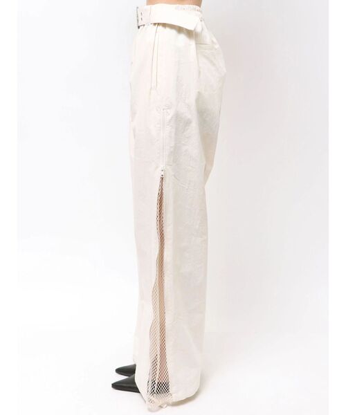 GYDA（ジェイダ）の「SIDE ZIPメッシュスリットワイドパンツ（その他パンツ・レディース・ブラック/アイボリー・FREE）」の16枚目の写真