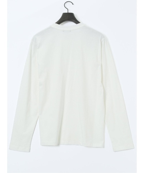 TAKA-Q(タカキュー)の「【綿100%】タカキュー メッセージロゴ プリント クルーネック 長袖 Tシャツ(Tシャツ/カットソー・メンズ・ブラック/ホワイト・LARGE/MEDIUM/X-LARGE)」の4枚目の写真