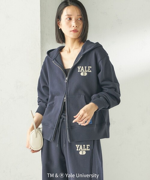 Russell Athletic（ラッセルアスレティック）の「RUSSELL ATHLETIC:〈洗濯機可能〉YALE HOODIE（カーディガン/ボレロ・レディース・ベージュ/ネイビー/ライトグレー・ONE SIZE）」の18枚目の写真