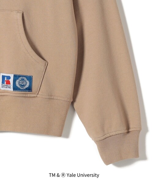 Russell Athletic（ラッセルアスレティック）の「RUSSELL ATHLETIC:〈洗濯機可能〉YALE HOODIE（カーディガン/ボレロ・レディース・ベージュ/ネイビー/ライトグレー・ONE SIZE）」の9枚目の写真